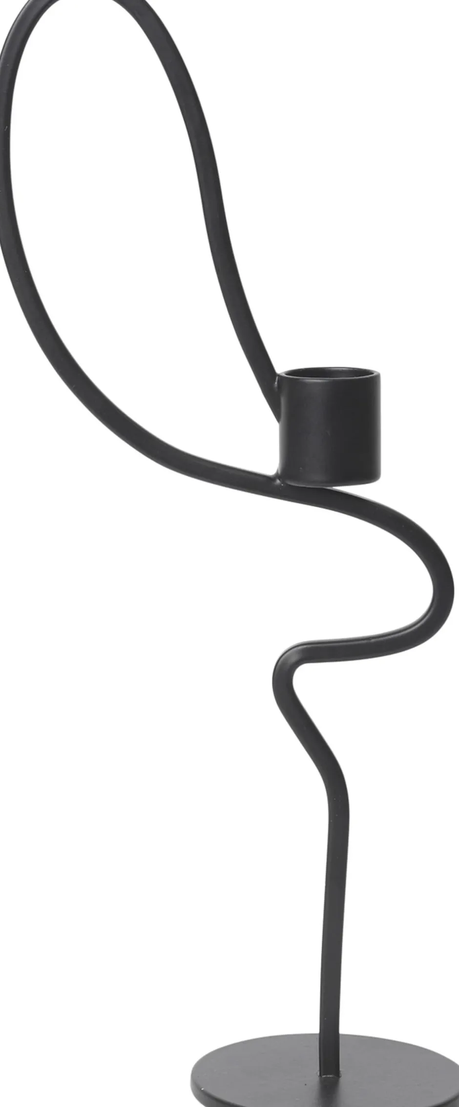 Lys & Lysestager<Ferm Living Valse Candle Holder - High - Black