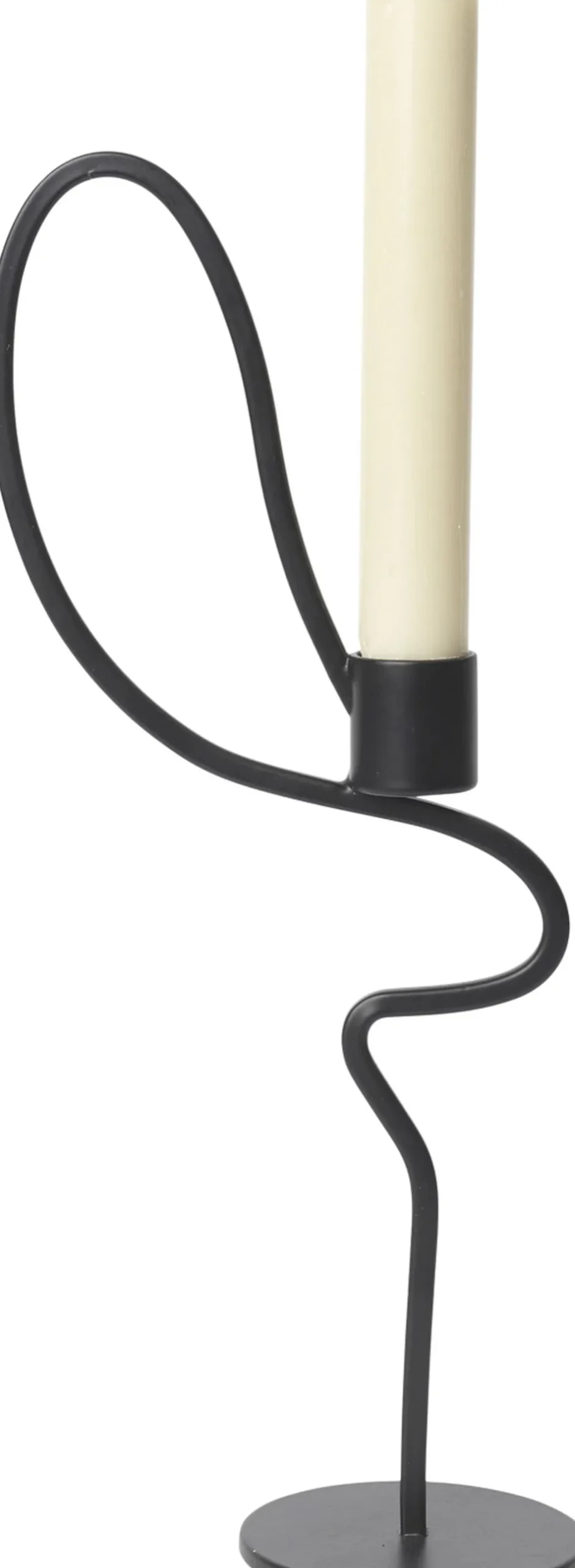 Lys & Lysestager<Ferm Living Valse Candle Holder - High - Black