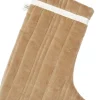 Julepynt<Ferm Living Vari Quilted Christmas Stocking - Velvet - Tan