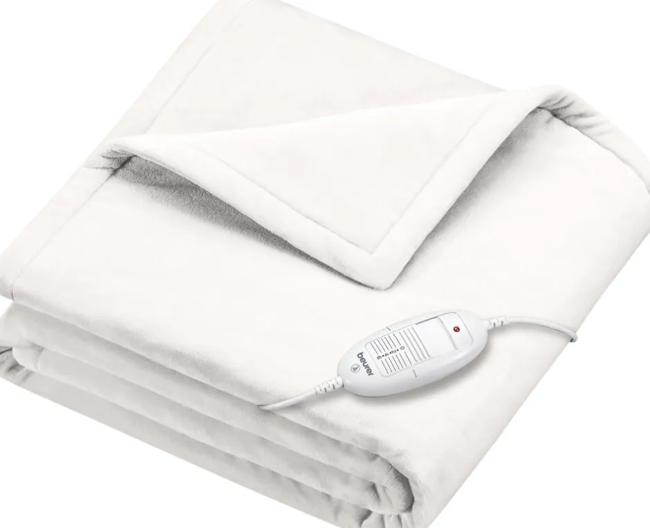 Elektronik<Beurer Varmeplaid i hvid 180 cm x 130 cm HD 75