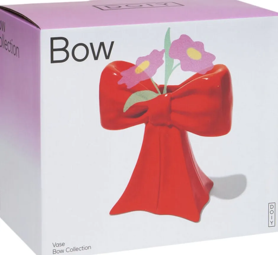 Vaser & Urtepotteskjulere|Julepynt<Doiy Vase - Bow - Red