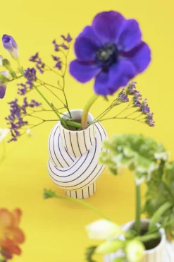 Vaser & Urtepotteskjulere<Rosenthal Vase 12cm, Plum, Node Stripes