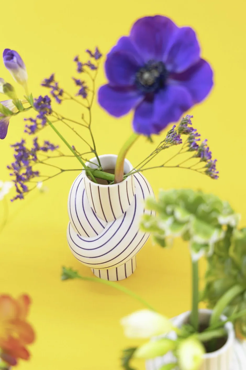 Vaser & Urtepotteskjulere<Rosenthal Vase 12cm, Plum, Node Stripes