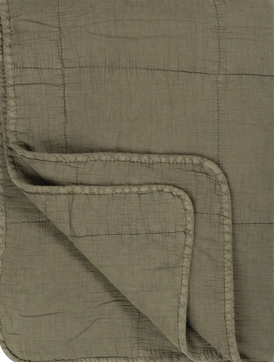 Plaider<Ib Laursen Vintage quilt Oliven