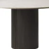 Møbler<Vipp 494 Cabin round Ø130 L. Beige marble, Dark oak