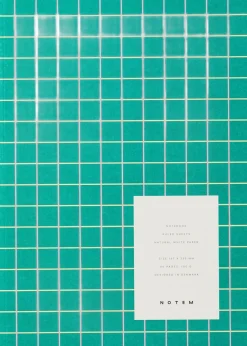 Kontorartikler<Notem VITA Softcover Notebook - Medium, New Green Grid