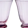 Glas<Bungalow Water Glass Trellis Blush S/2pcs