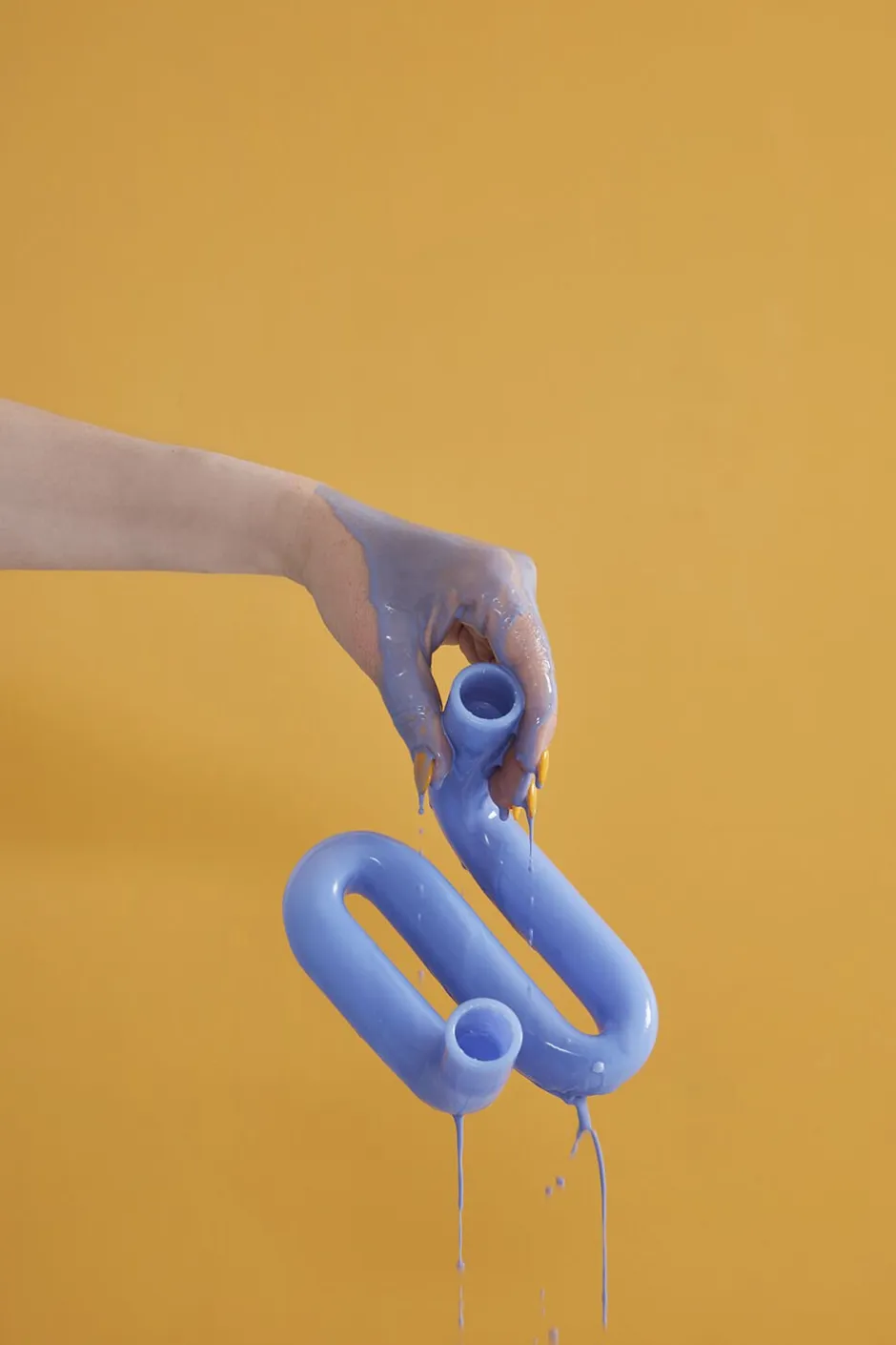 Lys & Lysestager<Studio About WAVE, MILK BLUE