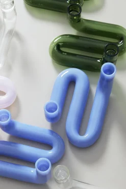 Lys & Lysestager<Studio About WAVE, MILK BLUE