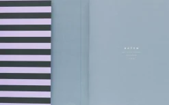 Kontorartikler<Notem Weekly Planner med syet ryg, Rosa og grøn stribe