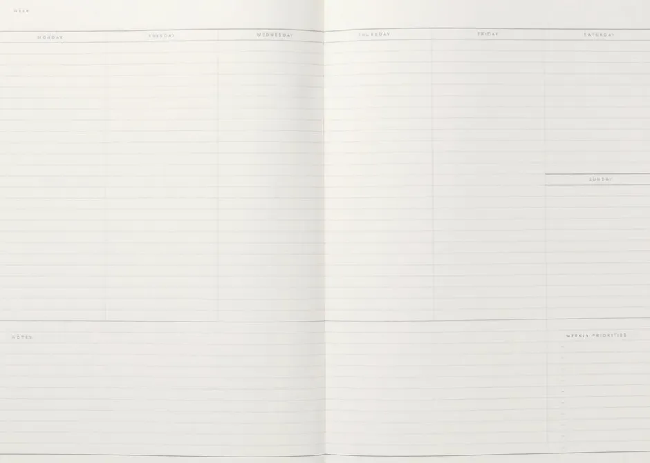 Bøger|Kontorartikler<Notem Weekly planner notesbog, mørk grøn