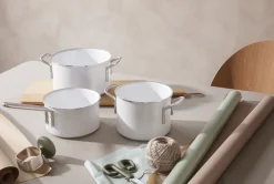 Gryder & Pander<Eva Trio White Line Kasserolle 1,1 l 13 cm keramisk Slip-Let® belægni