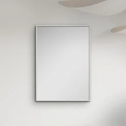 Spejle<Poster & Frame White Wood Mirror