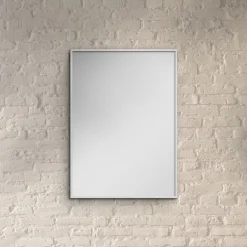 Spejle<Poster & Frame White Wood Mirror