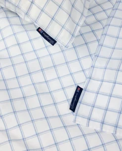 Sengetøj & Lagner<Lexington Check Lyocell/Cotton Oxford Bed Set White/blue