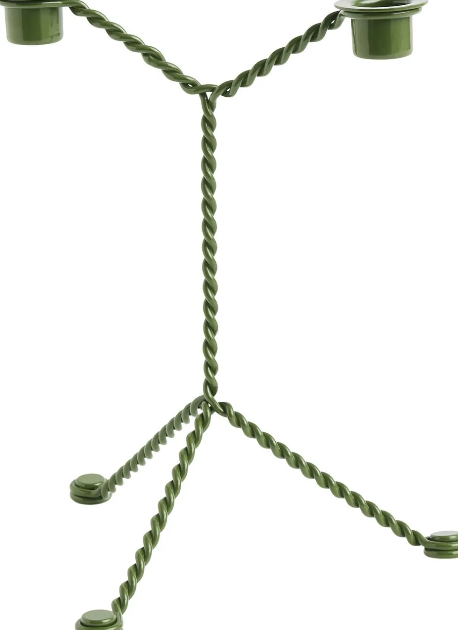 Lys & Lysestager<Hay Wire Candleholder-Green