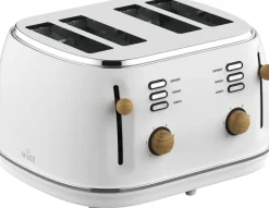 Køkkenmaskiner<Witt PREMIUM 4-SLICE TOASTER WOOD WHITE