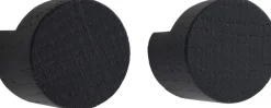 Knager & Knagerækker<Ekta Living Wood knot, Black, 2 pcs