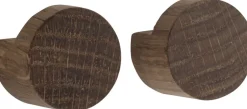 Knager & Knagerækker<Ekta Living Wood knot, Smoked, 2 pcs
