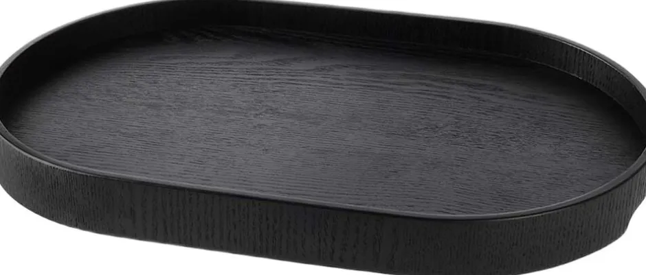 Opbevaring<Ekta Living Wood Tray, Big, Black Oak, 31x47x3,5 cm