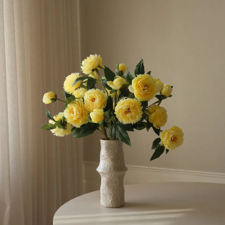 Kunstige Blomster & Træer<Botané Yellow Peony Bouquet